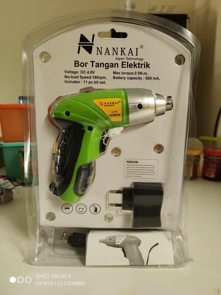 Obeng Tangan Elektrik Charger Cordless Screwdriver Nankai