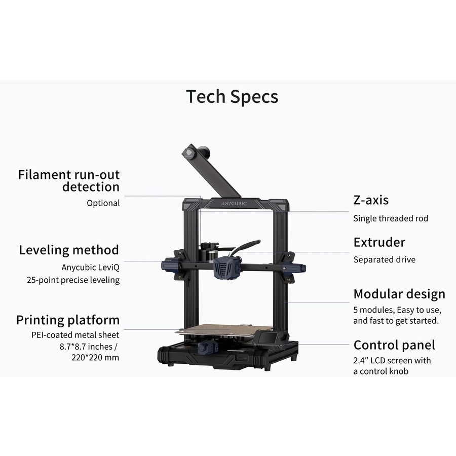 3D Printer Anycubic Kobra GO LeviQ Direct Hotend High Speed Printing