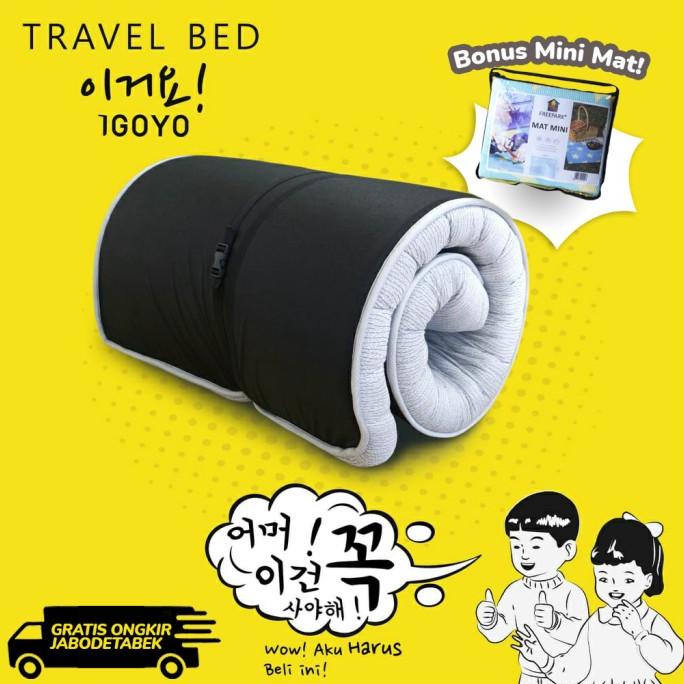 ONGKIR MURAH JABODETABEK -IGOYO Travel bed/KASUR LIPAT GULUNG PORTABLE always ready