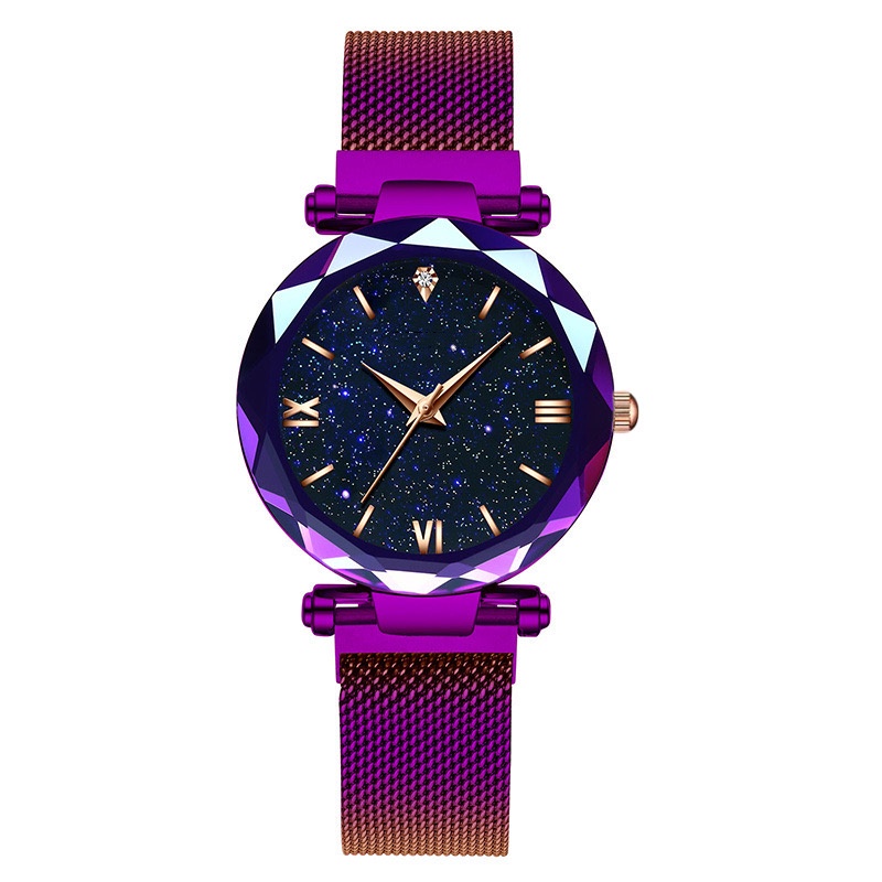 Jam Tangan Wanita Fashion Baru Diamond Rantai Magnet Strap Women Analog (FREE BOX)