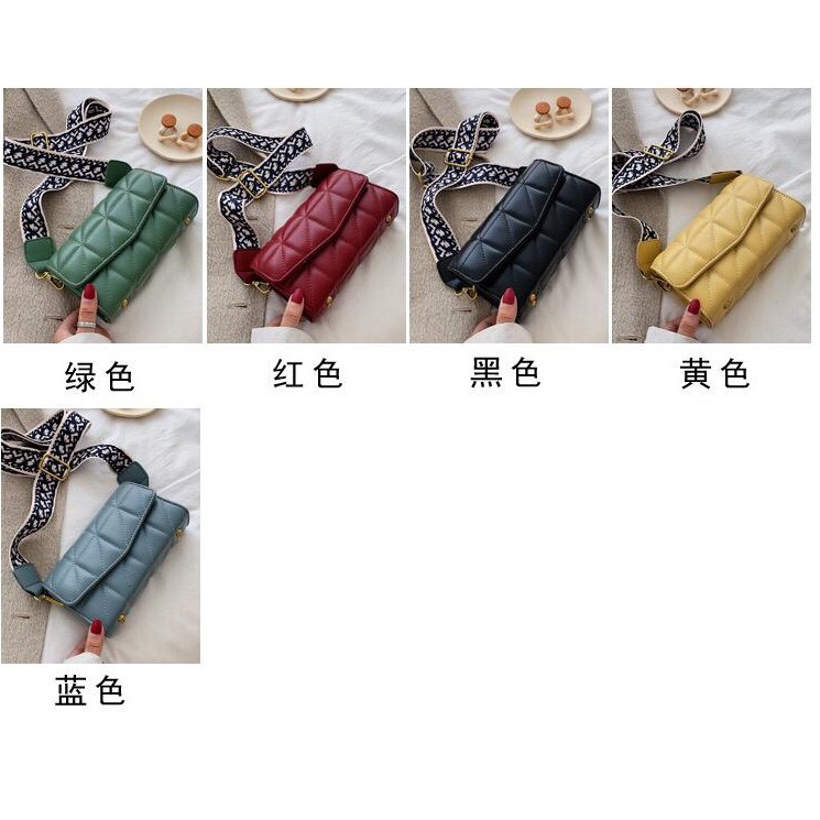 BJ1157 - BLACK/BLUE/GREEN/RED/YELLOW TAS SLEMPANG TAS WANITA FASHION IMPORT MODIS ELEGAN TERMURAH TERLARIS TERBARU BAGSTORE JAKARTA TAS BATAM ELJ157 CR7253 JTF167 BQ3039