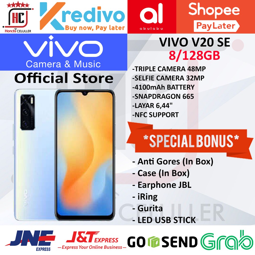 VIVO V20 SE 8/128GB GARANSI RESMI VIVO INDONESIA FULL BONUS ORIGINAL