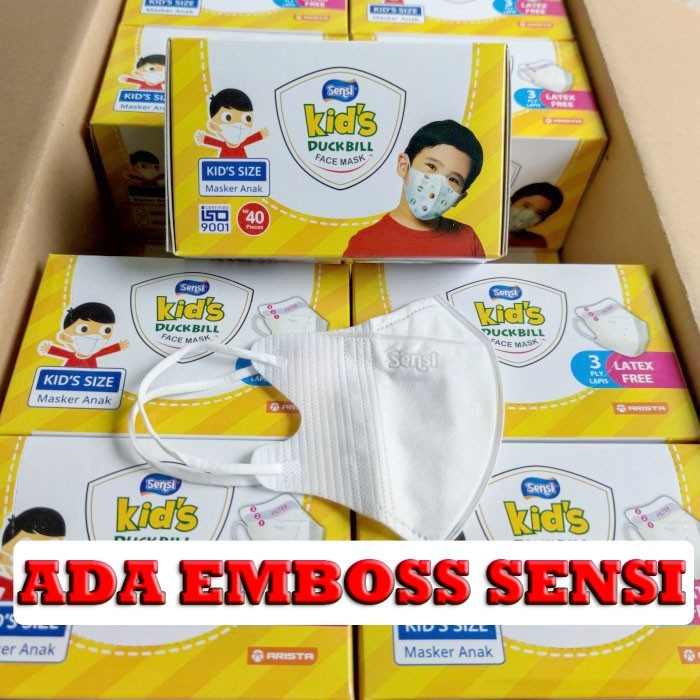 PROMO SENSI MASKER KIDS DUCKBILL ISI 40PCS / MASKER ANAK