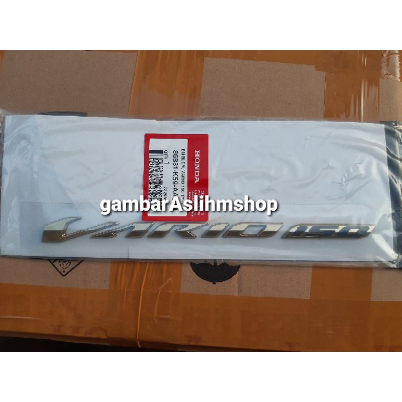 embelm VARIO 150 new 2018 gold stiker logo timbul VARIO 150 NEW GOLD 2018