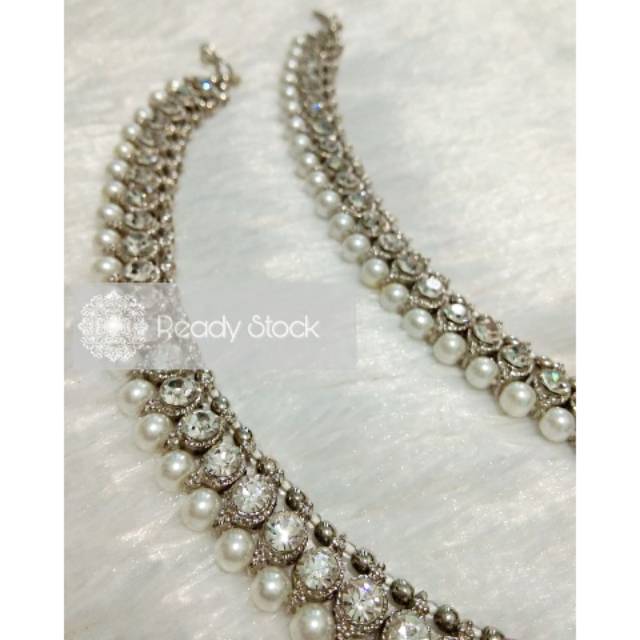 Payal Gelang Kaki India Swarovski - PYL044SILVER