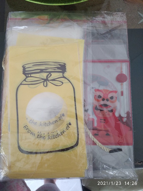 50pcs Plastik Opp Jar Cookies Plastik Cookies 10x15