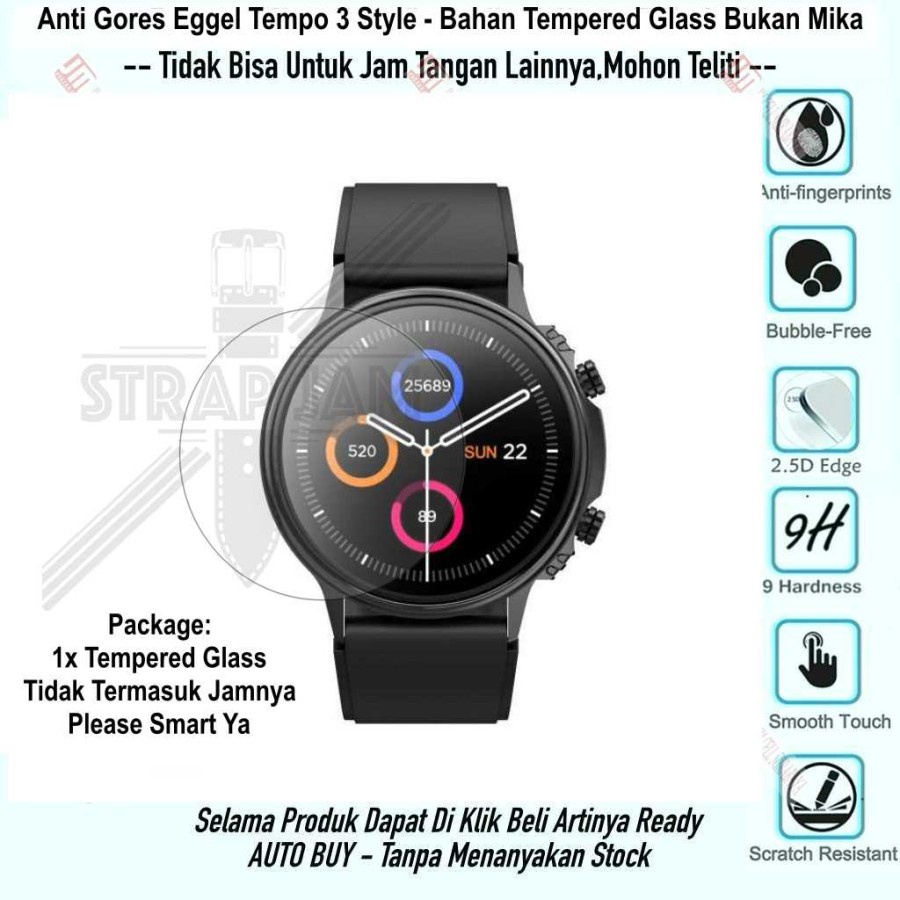 Untuk Eggel Tempo 3 Style Bulat - Anti Gores Bahan Kaca Tempered Glass