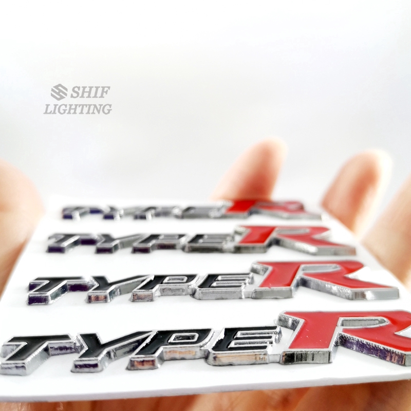 4pcs Stiker Emblem Metal Tipe R Untuk Stir Mobil Civic