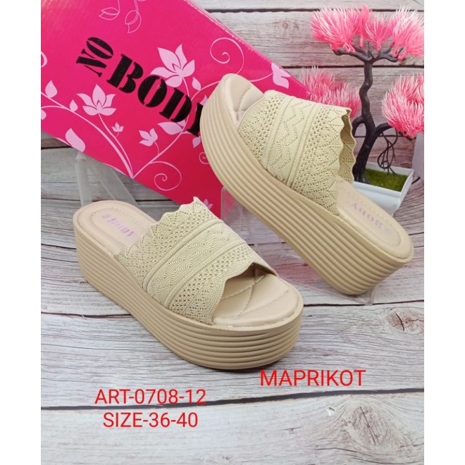 SANDAL WEDGES IMPORT WANITA NO BODY 0708-12