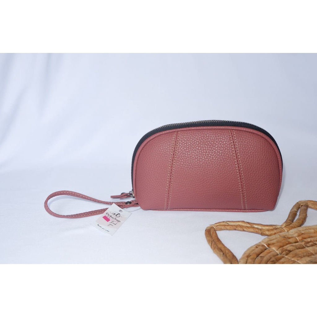 dompet wanita papirut bakpau bapau hp koin terlaris terbaru 2022 multifungsi-dusty pink