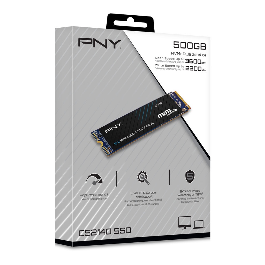 SSD PNY M.2 NVME CS2140 500GB/1TB/2TB PCIe GEN 4 x4 500 GB