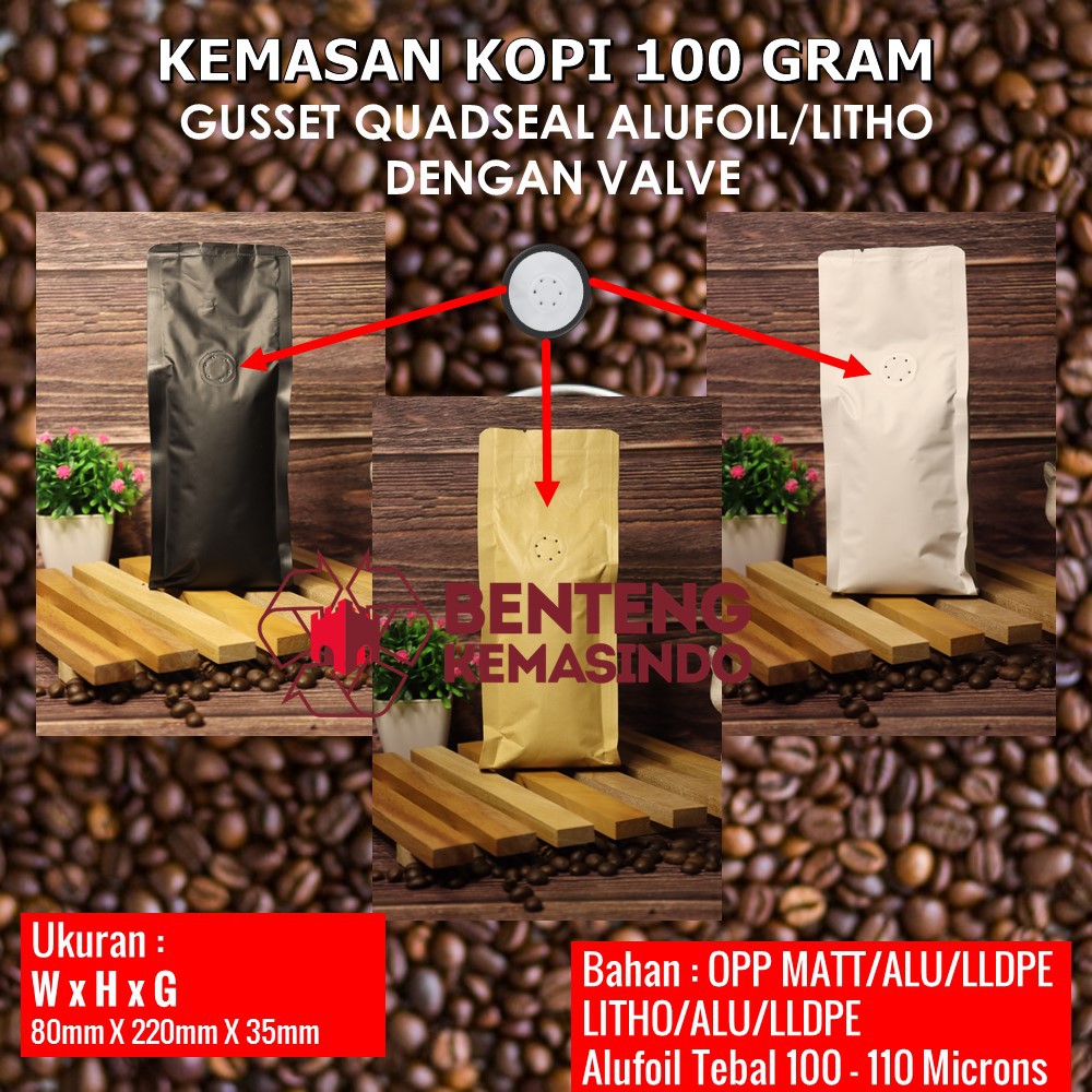 

KEMASAN GUSSET 250 - KEMASAN KOPI 100 GRAM