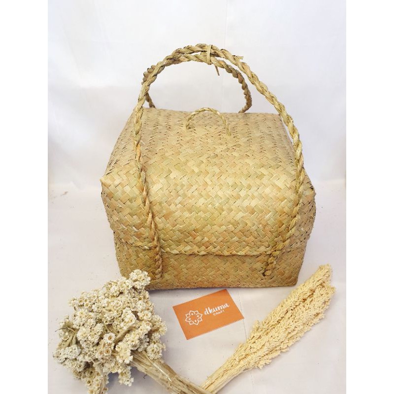 

besek anyaman purun kalimantan tas hampers tas parcel