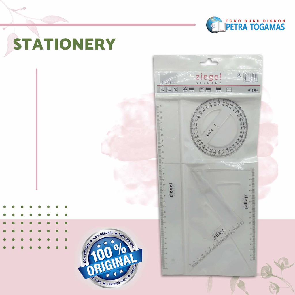 

PENGGARIS GEOMETRY / PROTACTOR / SEGITIGA / TEMPLATE ELLIPSE / SEGITIGA ZIEGEL ROTRING