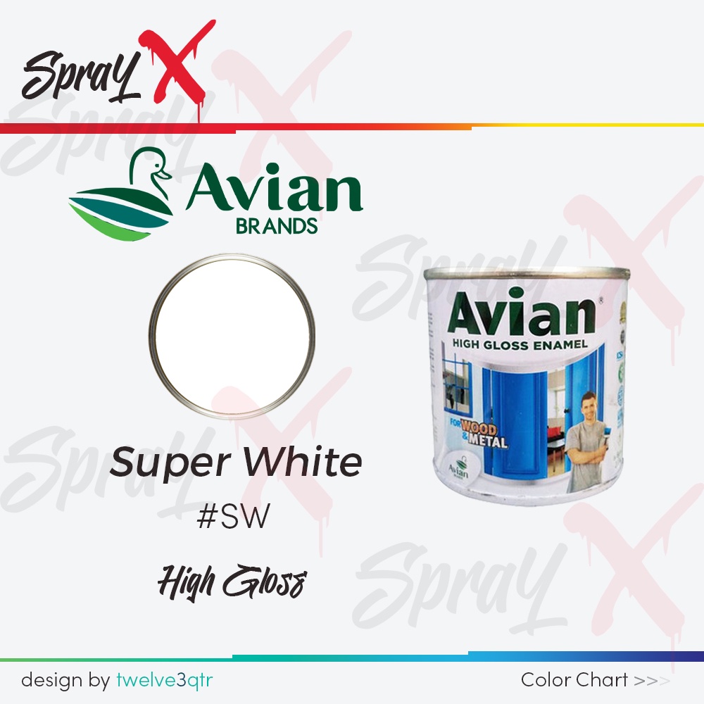 AVIAN CAT MINYAK SUPER WHITE SW / PUTIH #SW 100CC - CAT KAYU DAN BESI
