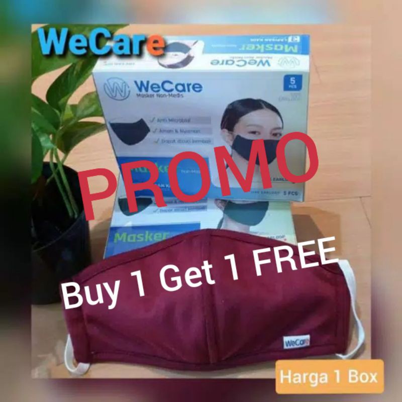 Masker Kain WeCare 3 Ply Non Medis Mix Color ( Box ), Masker Ami Health, Scuba