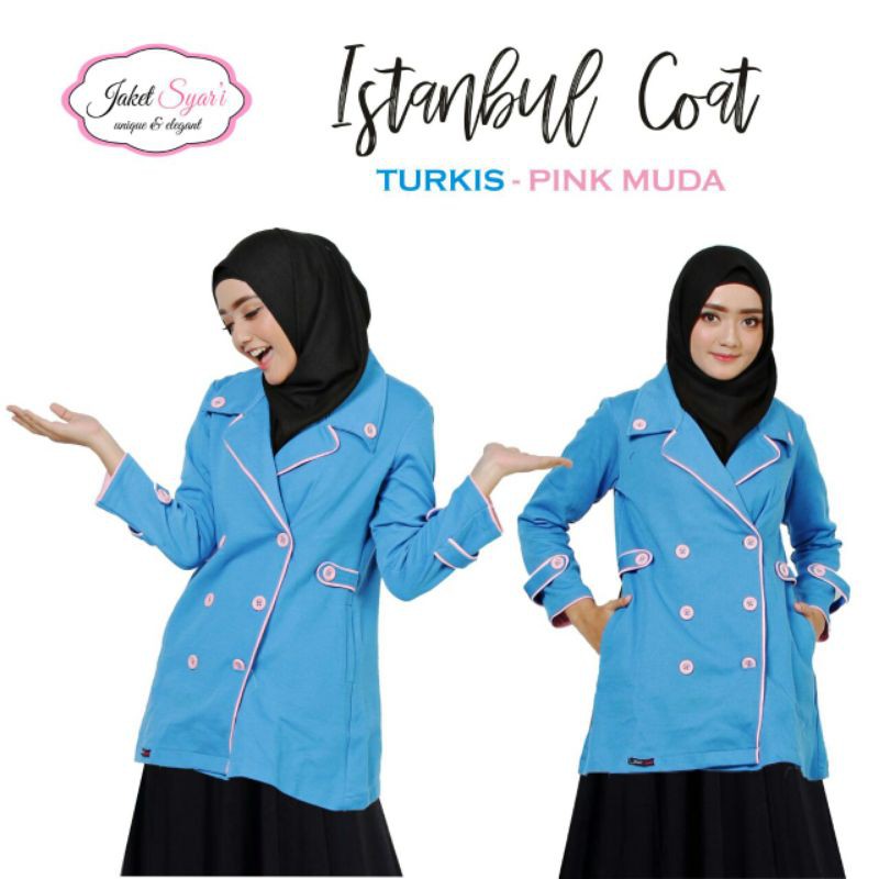 Jaket Korea Jaket Wanita Jaket Syari - Istanbul Coat