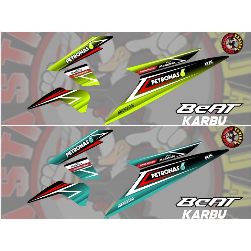 STRIPING BEAT KARBU STICKER STIKER VARIASI BEAT KARBU BEAT LAMA VARIASI PETRONAS