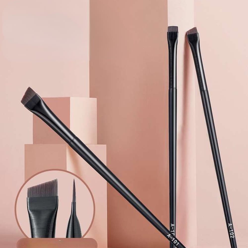 Kuas MAC Alis Hitam Eyeliner Pen Eyebrow Brush Bahan Sintetis Super Tipis Untuk Alat Makeup