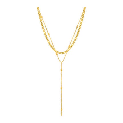 Kalung Model Lapis Ganda Bahan Titanium Steel