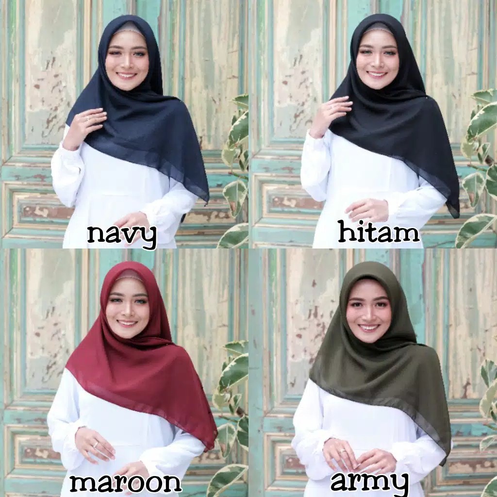 Jilbab Hijab Segiempat Bella Square Polycotton