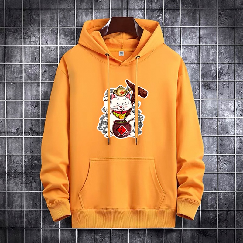 Lilipop.id Sweater Pria Maneki Neko Hoodie Outwear Jumper