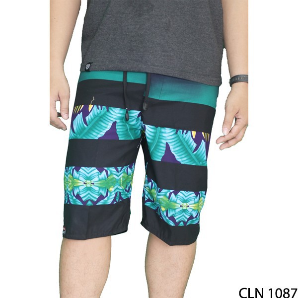 Celana Santai Pria Pantai Polyester Hijau – CLN 1087