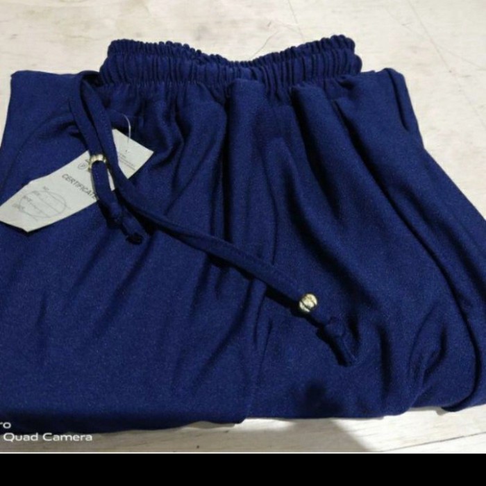 Celana Wanita Daily Kulot Umbrella Jumbo Bahan Fiber - Navi(K8K9) Kulot Kinan Knit Pants Premium Kul