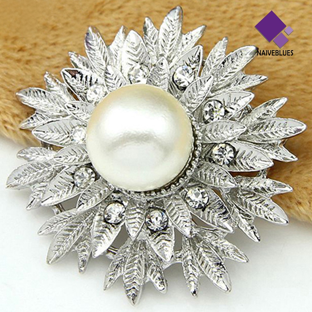 Pin Bros Mutiara Imitasi Bahan Alloy Untuk Wanita