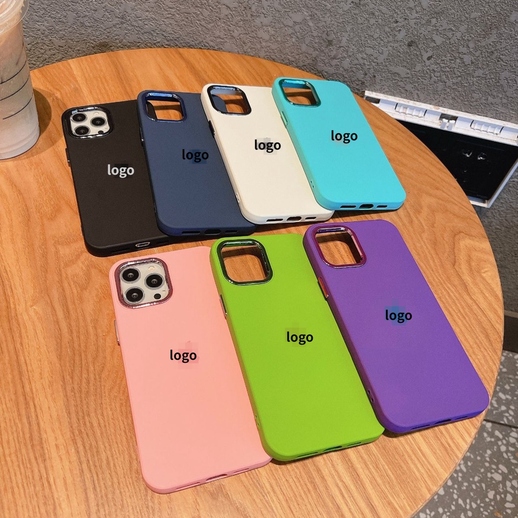 Soft case Bahan Silikon Cair velvet Bentuk Kotak Untuk iphone 14 pro max 13 12 11 pro max