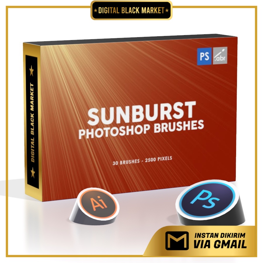 30 Sunburst - Photoshop Stamp Brushes