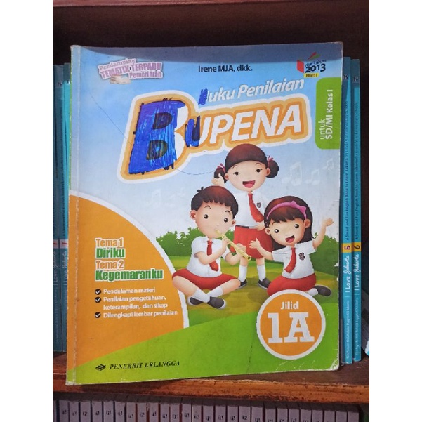 BUKU BEKAS BUPENA 1A KELAS 1 SD ERLANGGA KURIKULUM 2013 EDISI REVISI