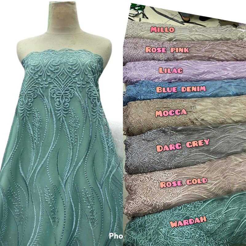 Bakal kain Brokat Tile marcella/Bakal kain brokat tile salur/bakal kain brukat fabric/Bakal kain bro