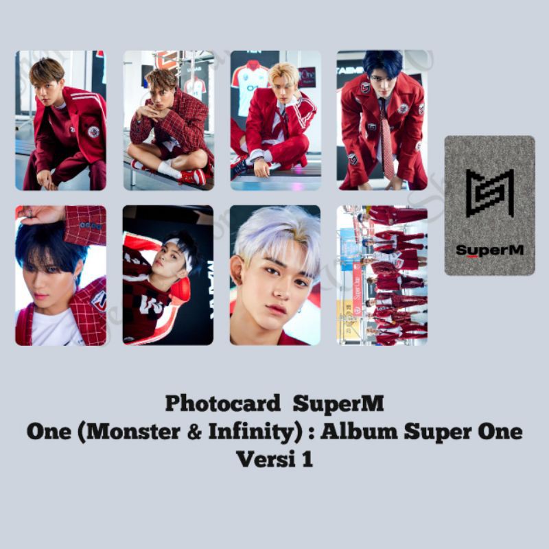Photocard SuperM One (Monster&Infinity): Super One Ver1( Baekhyun Kai Ten Taeyong Taemin Mark Lucas)