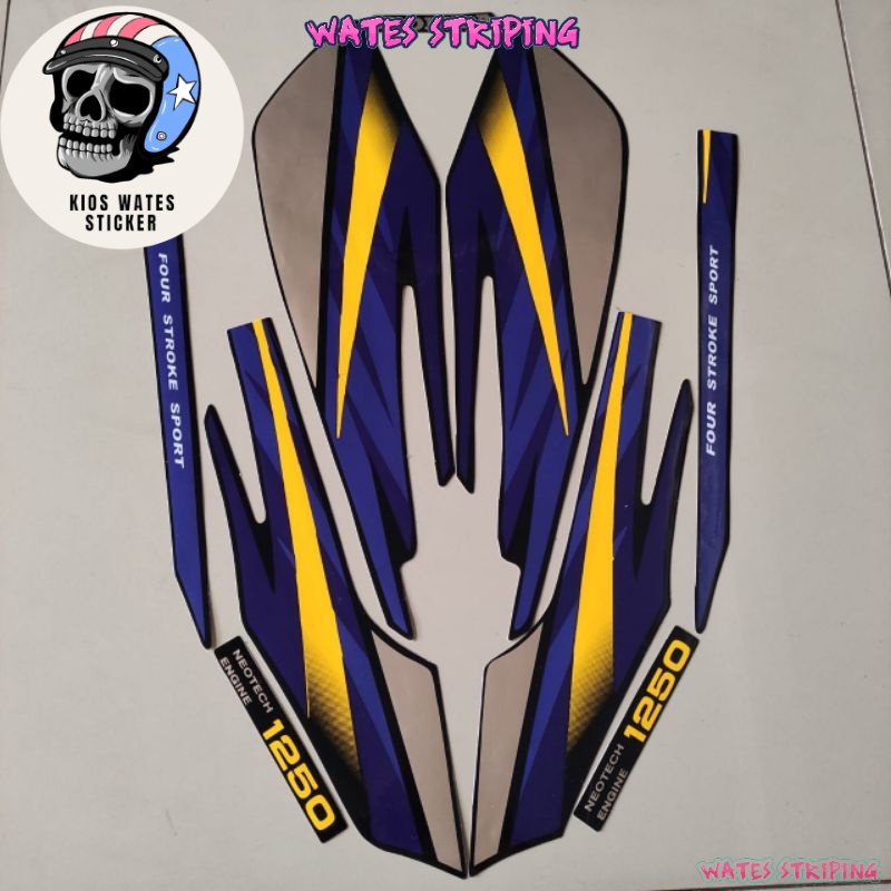 Striping Decal Polet Sticker honda gl max glmax 1997 1998 neo tech kuning biru ungu list body standa