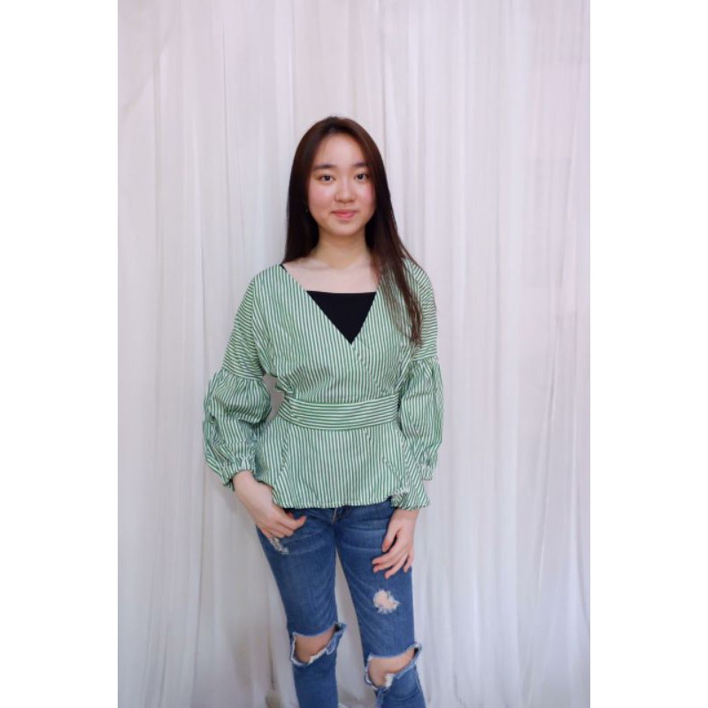 Atasan Blouse Katun wanita casual / formal Ld 120-130 Catalya Ken-328