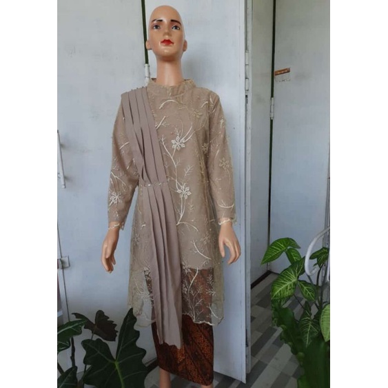 tunik muslim Tulle selempang