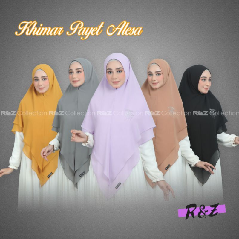 KHIMAR 2 LAYER JUMBO  CERUTY/HIJAB SYARI CERUTY 2 LAYER PAYET SWAROSKY ALESA/JILBAB 2 LAYER