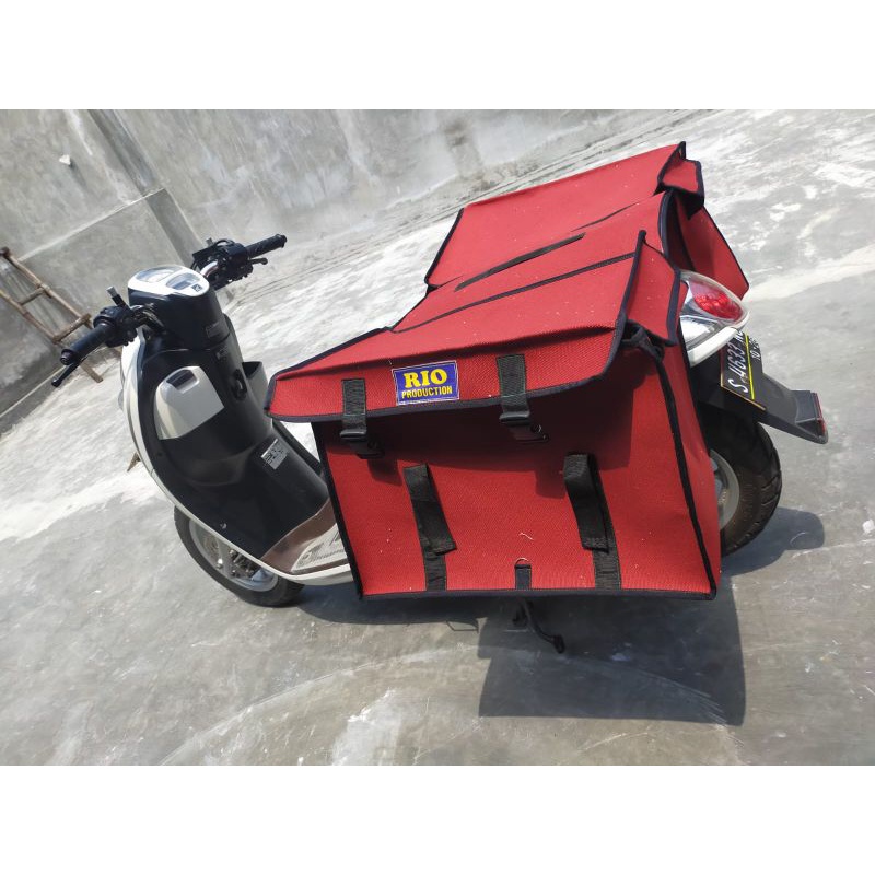 TAS OBROK MOTOR BAHAN TERPAL/KANVAS TAS KURIR TAS POS SUPER KUAT TERLARIS