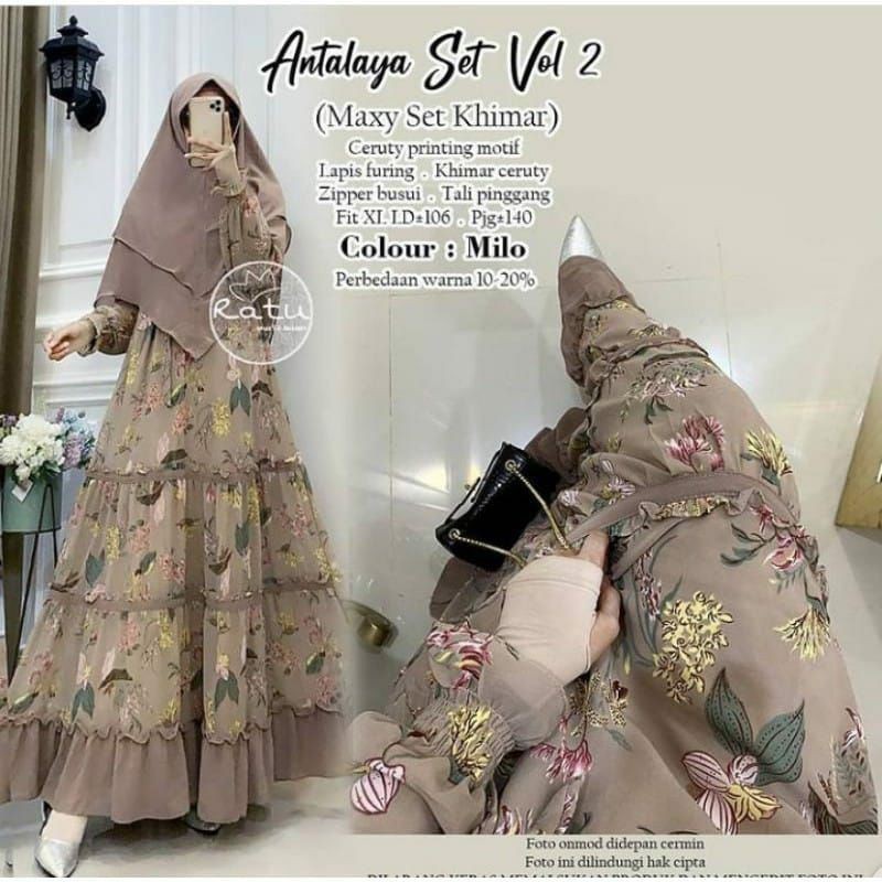 gamis ceruty bebydoll serba sale...... kk cocok untuk hari raya kk