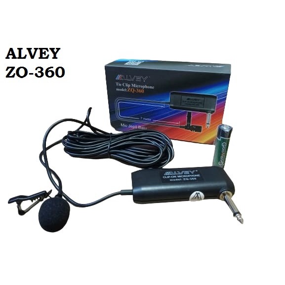 MIC KABEL KLIP ON ALVEY ZQ 360 MICROPHONE JEPIT DASI ALVEY ZQ-360