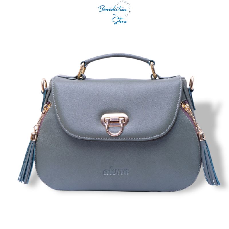 Tas Slempang Wanita Shoulder Sling Hand Bag Vintage Kulit Asli Terbaru Branded Premium Viola