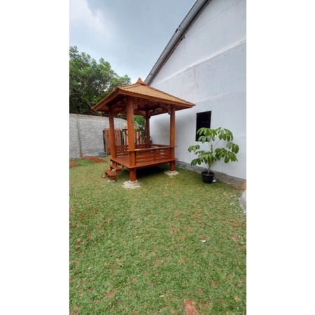 Gazebo Minimalis Kayu Kelapa
