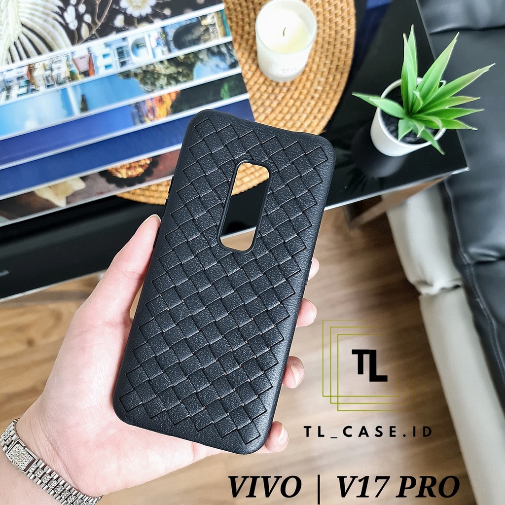 VIVO S1 V11 PRO V15 PRO Y11 Y12 Y12i Y15 Y17 Y19 2019 Y12S Y20 Y20S Y20i Y30 Y30i Y50 | WOVEN LINE Soft Case Leather