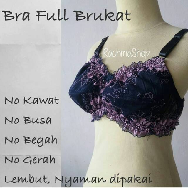 Bra Full Brukat size Jumbo/Besar Bh brukat bh tanpa bus bh tanpa kawat
