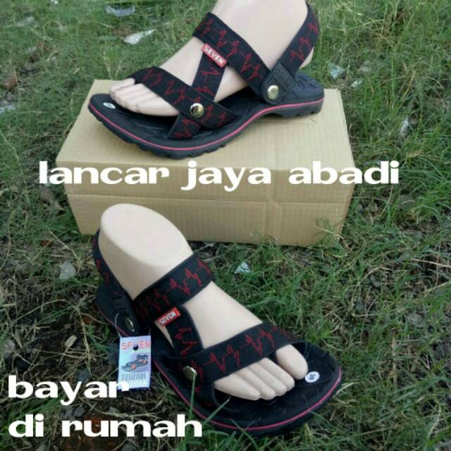 Sandal santai gunung jantung merah seven