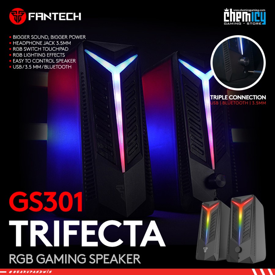 Fantech GS301 Trifecta RGB Dual Connection Gaming Speaker