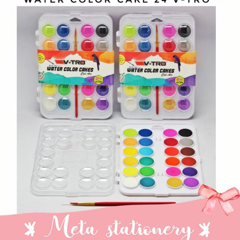 

vL2Code Cat Air Watercolor Cakes 24 warna Vitro (Free Kuas)(G5Y3) (rekomended)