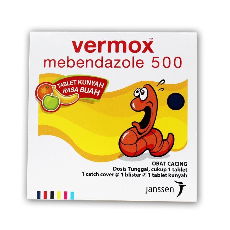 Vermox 500mg Strip Obat Cacing