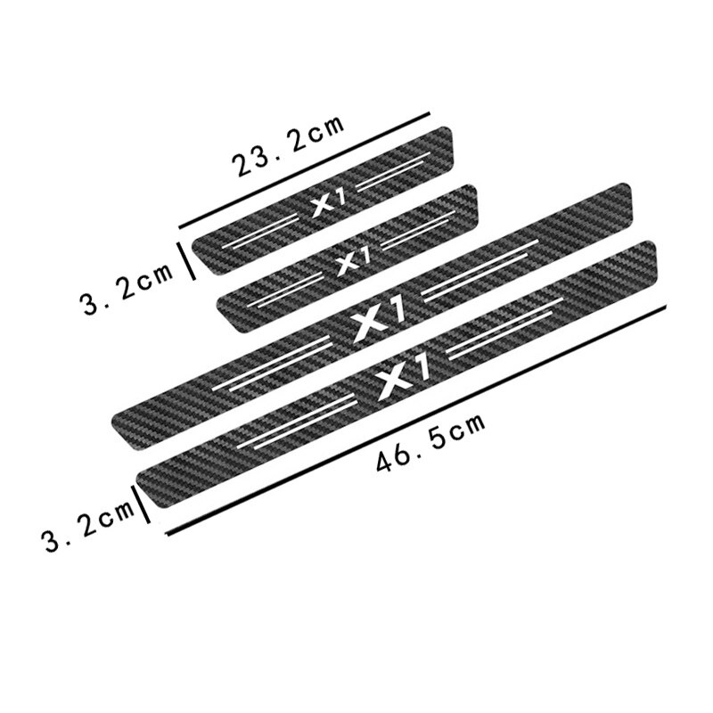 4pcs Stiker Pelindung Pintu Bahan Carbon Fiber Anti Air Untuk Bmw X5 E53 E70 F15 G05 X1 E84 F48 X3 E83 F25 G01 X4 F26 G02 X6 E06 M16